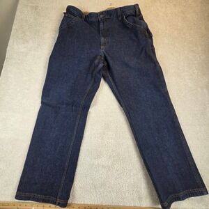 Duluth Trading Ballroom Flex Carpenter Jeans Mens 40x32 Dark Wash Relaxed Fit